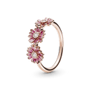 Anel Rose Trio De Margaridas Pink - Wayne  Joias