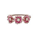Anel Rose Trio De Margaridas Pink - Wayne  Joias
