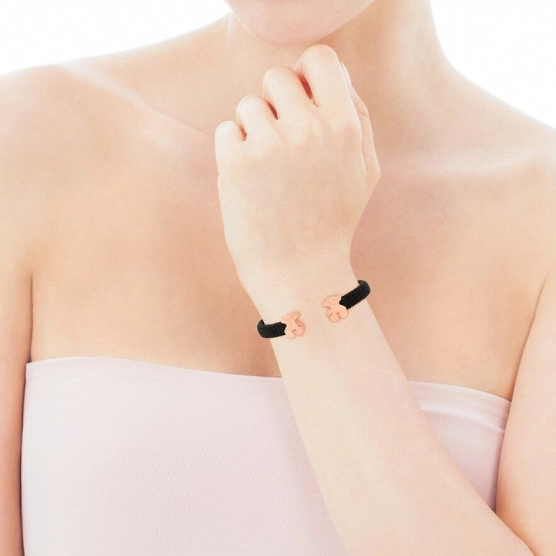 Pulseira Aberta Vermeil Rose Ursos