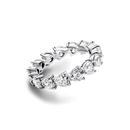 Anel Eternity Fila de Coracoes