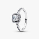 Anel Halo Quadrado Cintilante