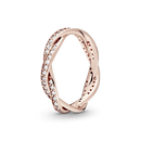 Anel De Prata Brilho Entrelaçado - aphrodite