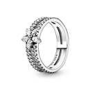 Anel Duplo Floco de Neve - aphrodite