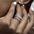 Anel Triplo Em Trama Em Pavé - Wayne  aphrodite