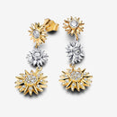 Brincos Triplos Espumantes de Dois Tons