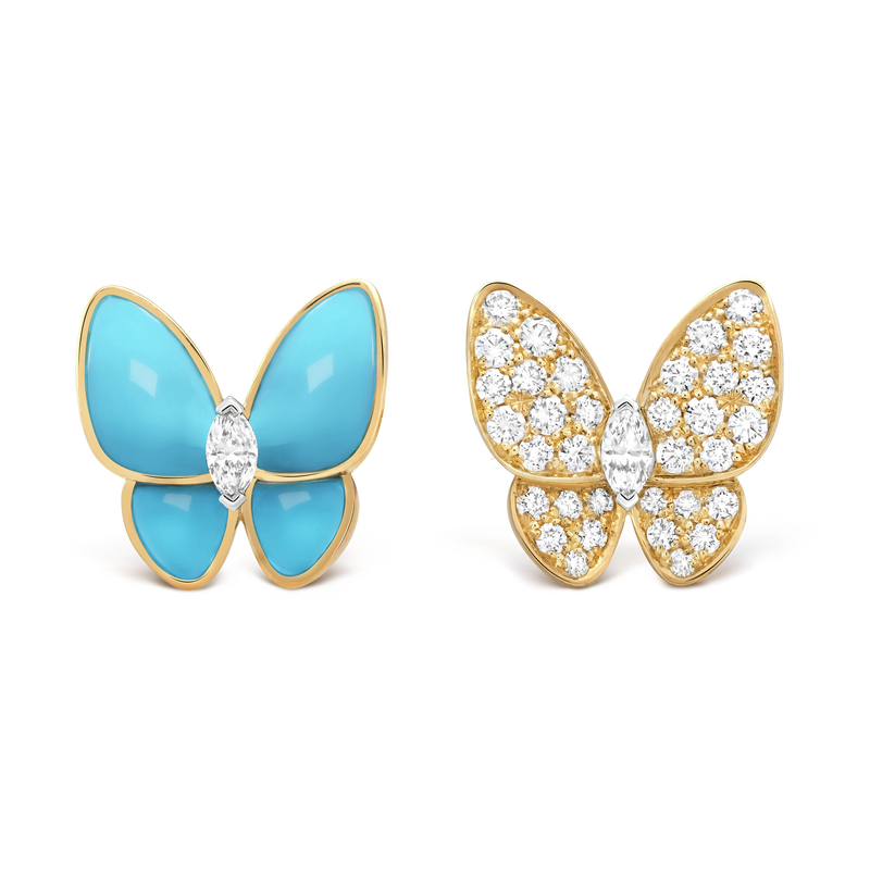 Brincos Two Butterfly Shine
