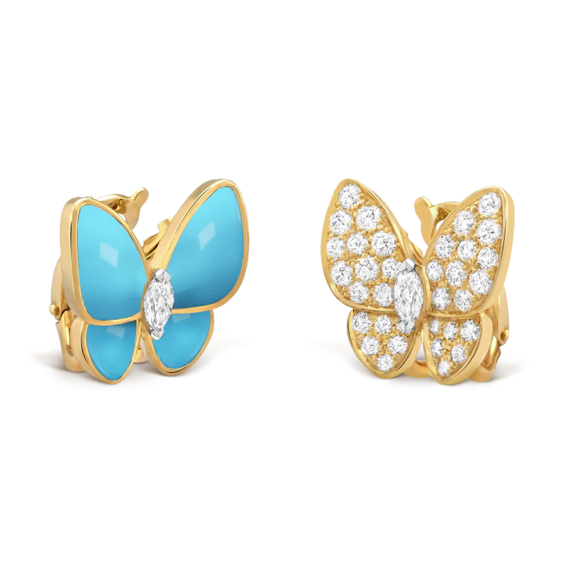 Brincos Two Butterfly Shine