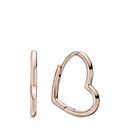 Brinco Argolas de Coração Assimétrico - aphrodite