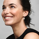 Brincos de Argola de Pérolas de Água Doce