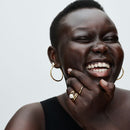 Brincos de Aro Aberto em Forma Orgânica