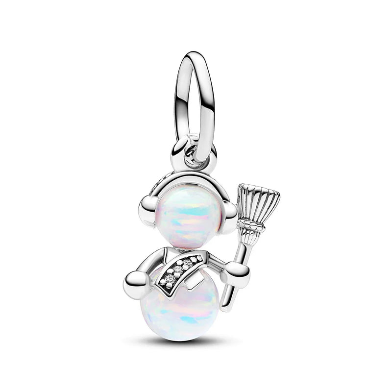 Charm Boneco de Neve Opalescente