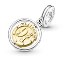 Charm Pendente Giratório Coruja Edwiges e Plataforma- Harry Potter