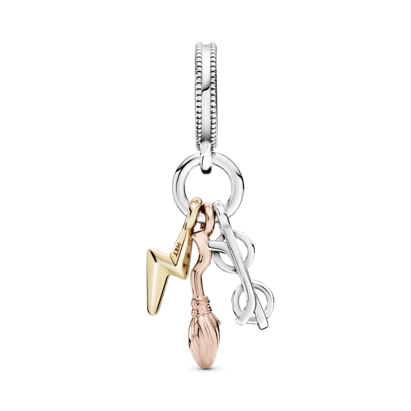 Charm Pendente Óculos, Nimbus 2000 E Raio - Harry Potter