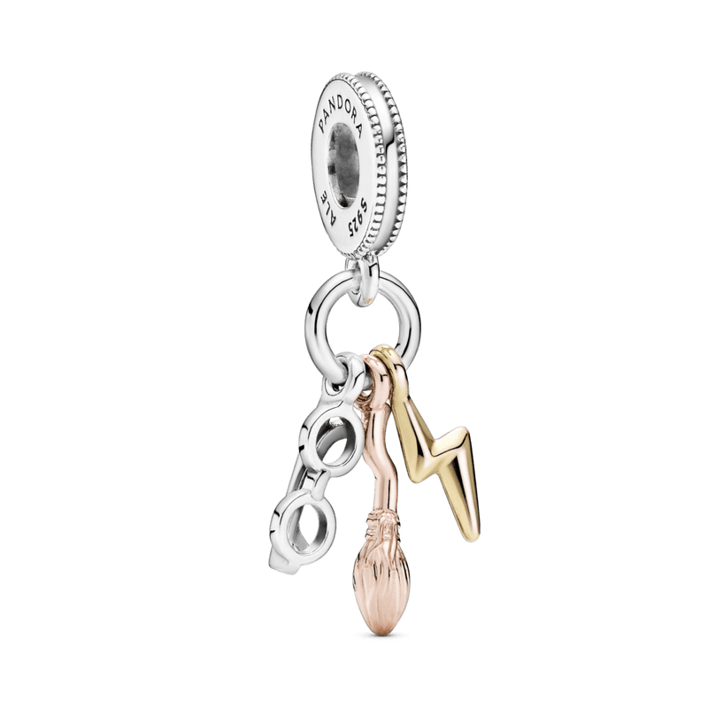 Charm Pendente Óculos, Nimbus 2000 E Raio - Harry Potter