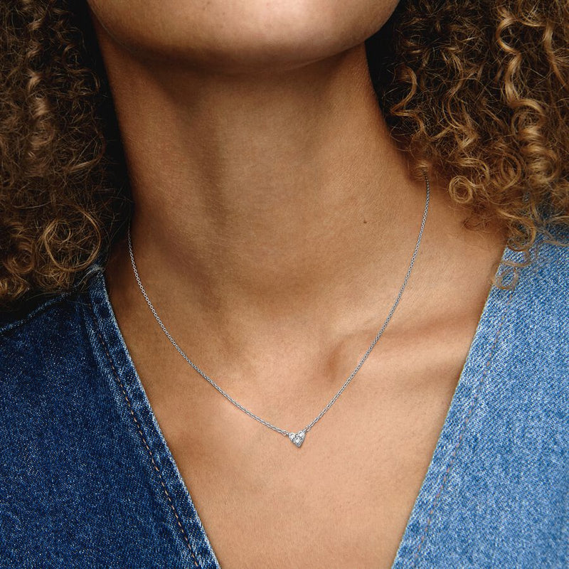Colar Collier Coração de Pedra Tripla