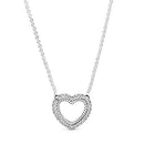 Colar Coração Aberto em Trama