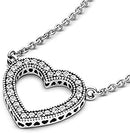 Colar de Coração Aberto Cintilante - 