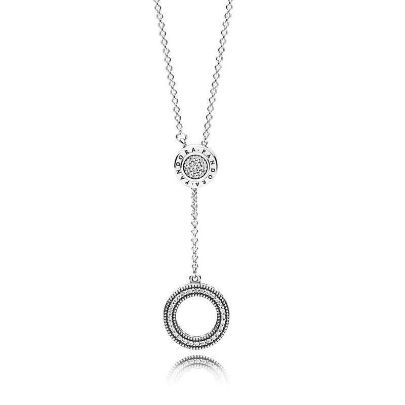 Colar em Y Circulo Pavé - 