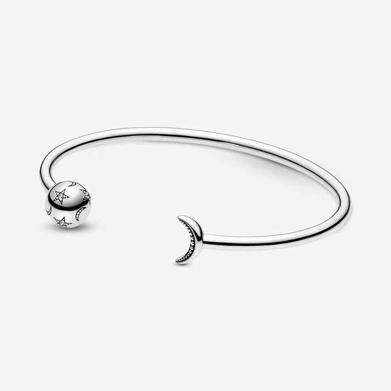 Pulseira Aberta Estrelas e Lua