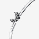 Pulseira Aberta Lua Crescente Brilhante