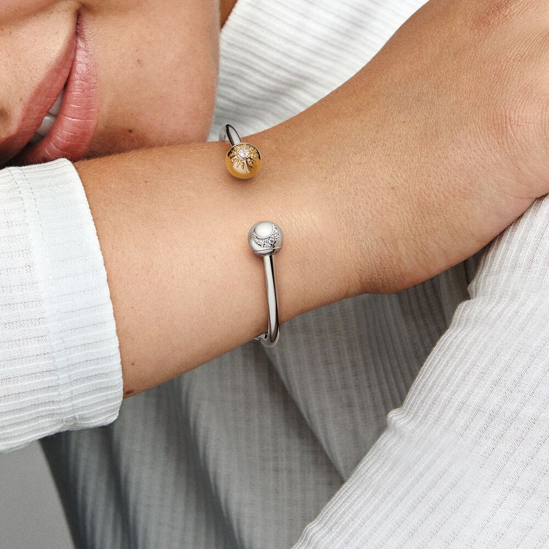 Pulseira Aberta Sol e Lua