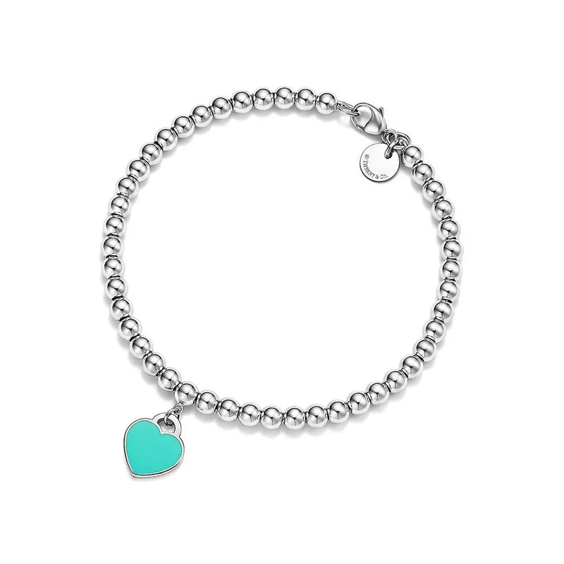 Pulseira Contas e Coração
