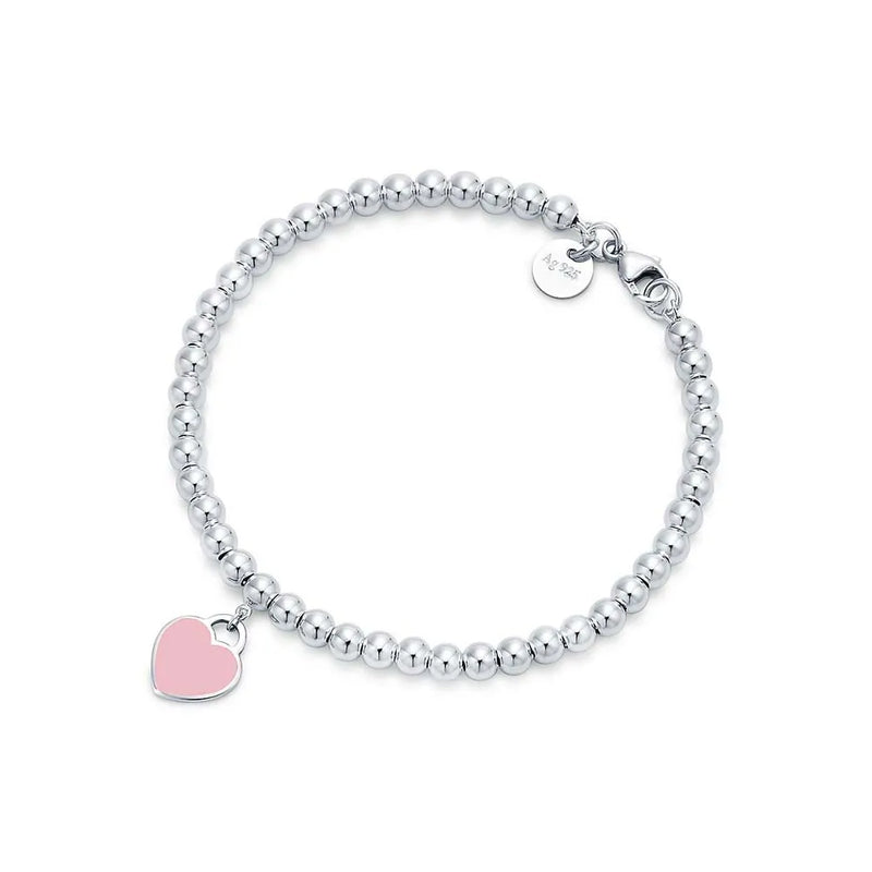 Pulseira Contas e Coração