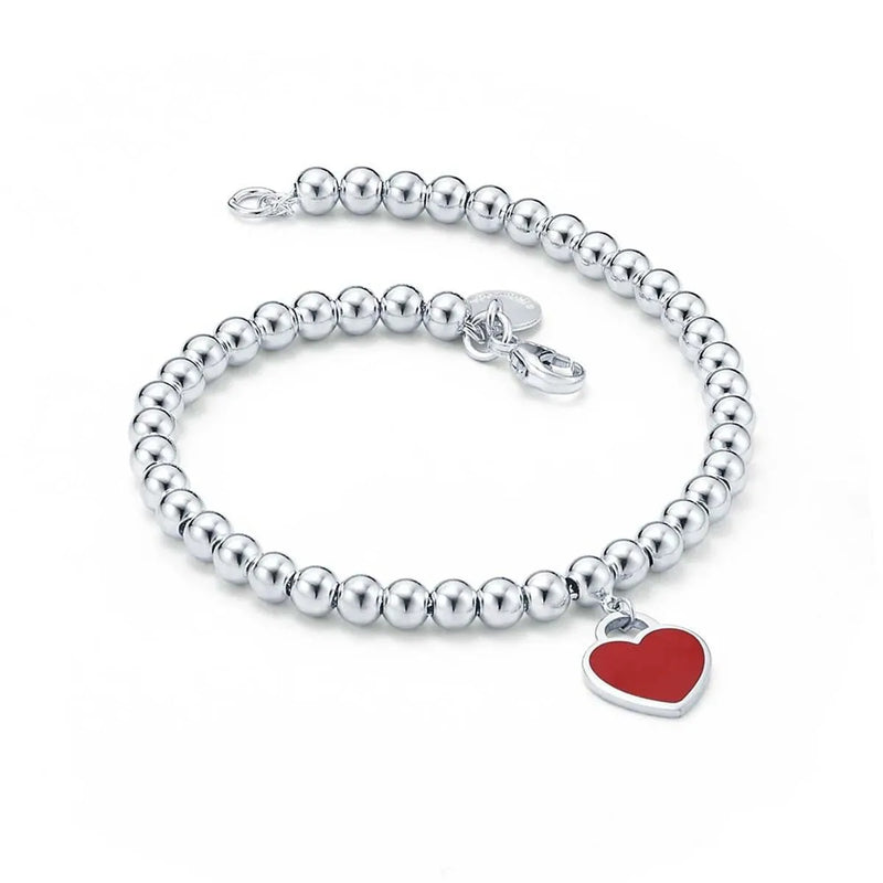 Pulseira Contas e Coração