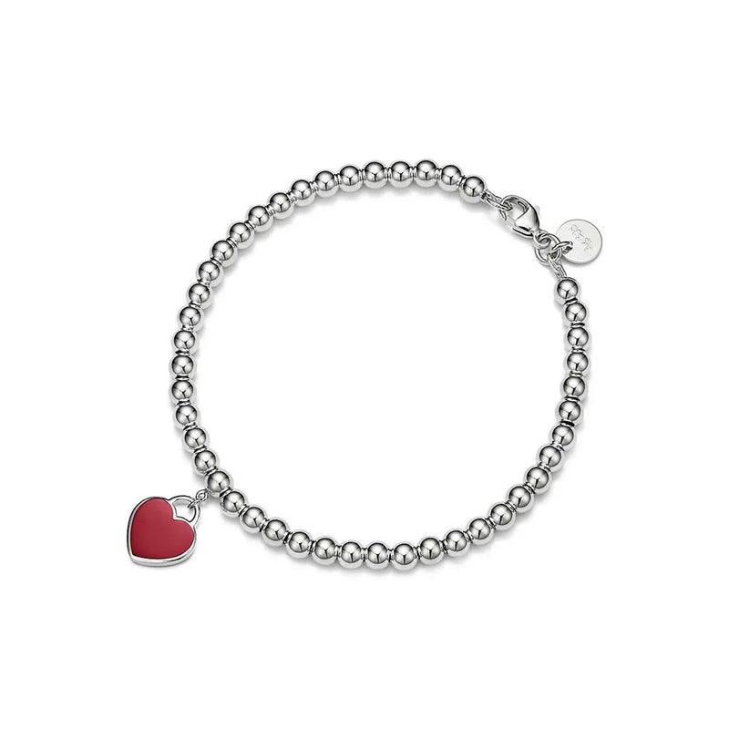 Pulseira Contas e Coração