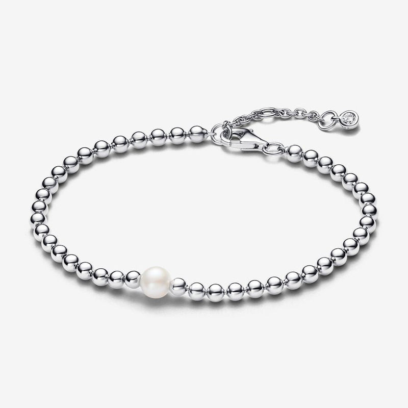 Pulseira Contas e Perola de Agua Doce