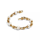 Pulseira Link com Perolas