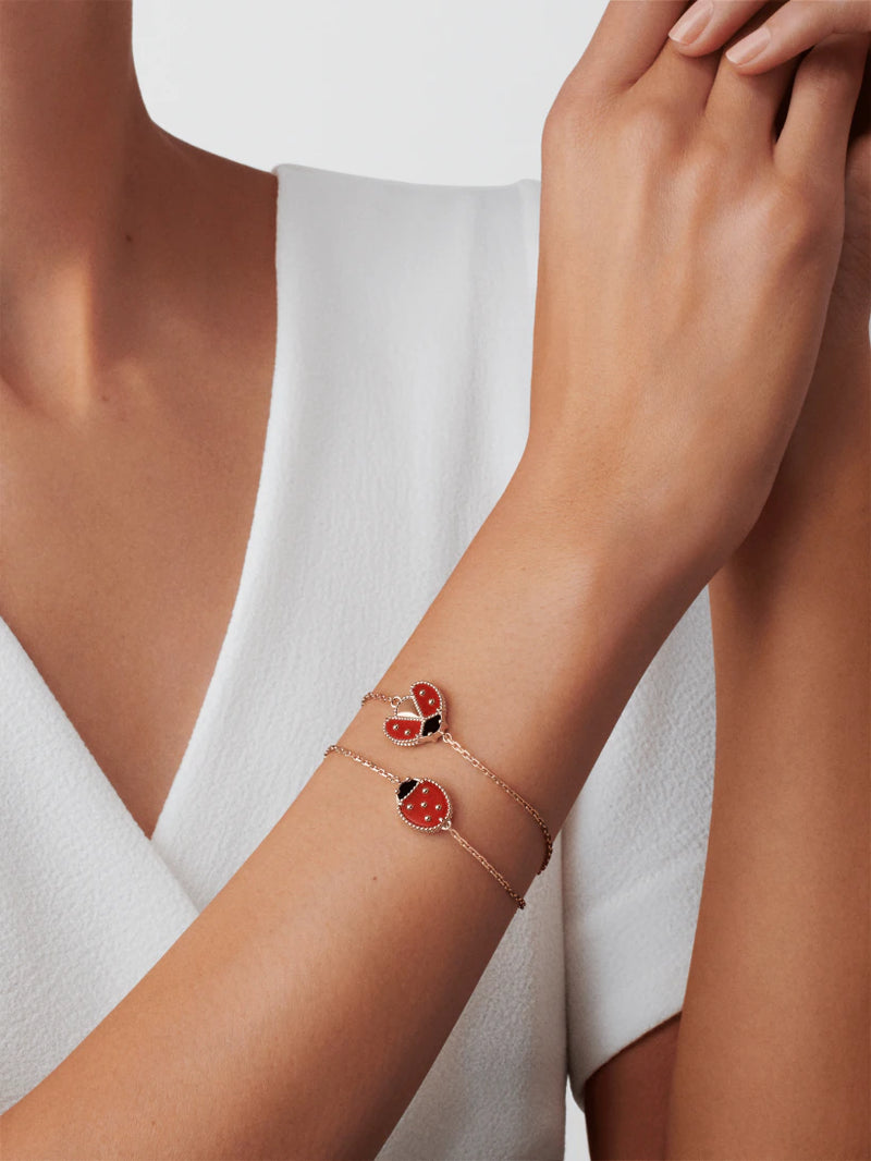 Pulseira Lucky Spring Joaninha Com Asas Fechadas