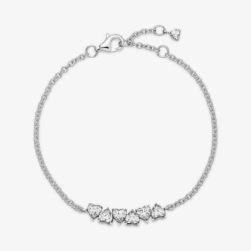 Pulseira de Corrente de Corações Infinitos Cintilantes 4