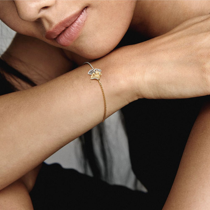 Pulseira de Dois Tons Ginkgo Duplo