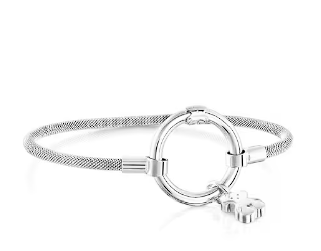 Pulseira de Prata Vermeil Rosa