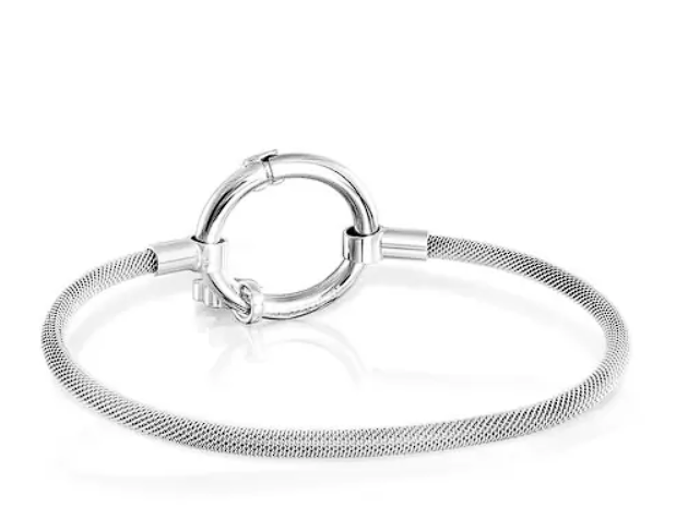 Pulseira de Prata Vermeil Rosa