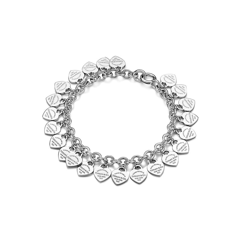 Pulseira com Múltiplos Berloques de Coração
