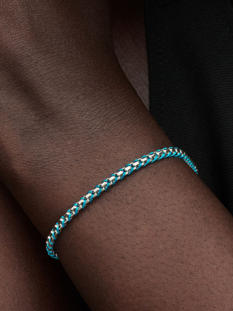 Pulseira de Cordão Azul