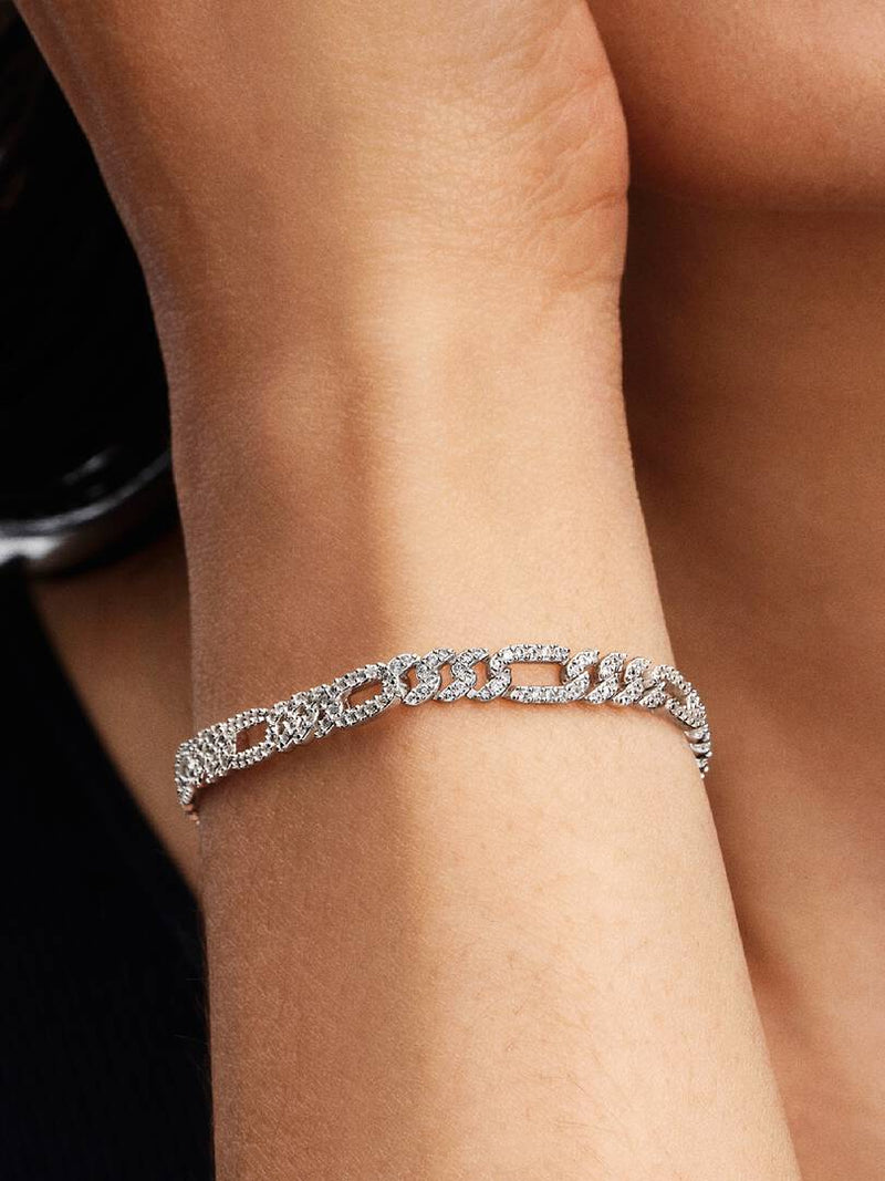 Pulseira de Corrente Cubana Oval