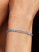 Pulseira de Corrente Cubana de Coração