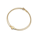 Pulseira de Corrente Dupla T