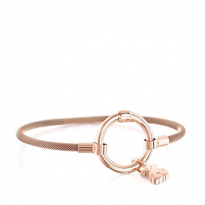 Pulseira de Prata Vermeil Rosa