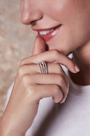 Anel de Cinco Argolas - Aphrodite Joias