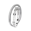 Anel Duplo Brilho Hyperbola - Aphrodite Joias