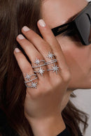 Anel Duplo Météorites - Aphrodite Joias