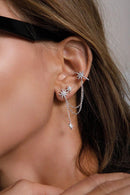 Brinco Único Météorites com Corrente - Aphrodite Joias