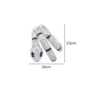 Brinco Único Serpente com Pedras Azul Marinho - Aphrodite Joias