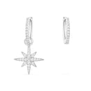 Brincos Argolas e Estrela Brilhante - Aphrodite Joias