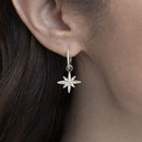 Brincos Argolas e Estrela Brilhante - Aphrodite Joias