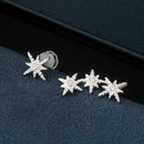 Brincos Assimétricos Triplos Météorites - Aphrodite Joias